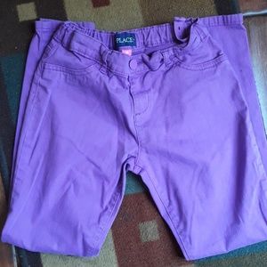 Girls purple jeans